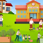 Beautiful School Competition Swachh Bharat Drawing on a School Campus